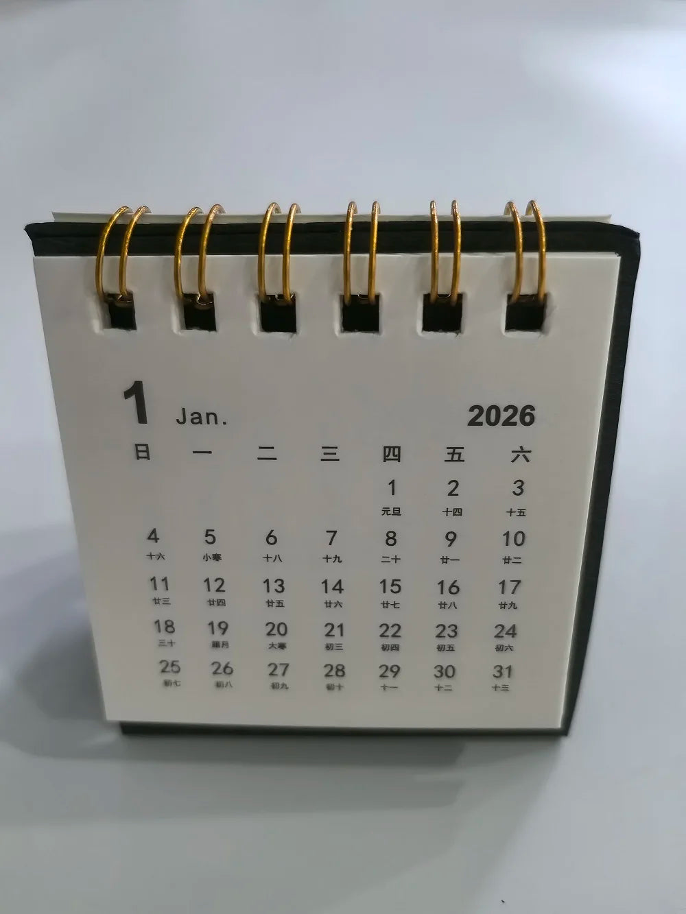2026 Mini Simple Calendar Small Desk Calendar Creative Coil Calendar Planner Desktop Decoration Office Stationery