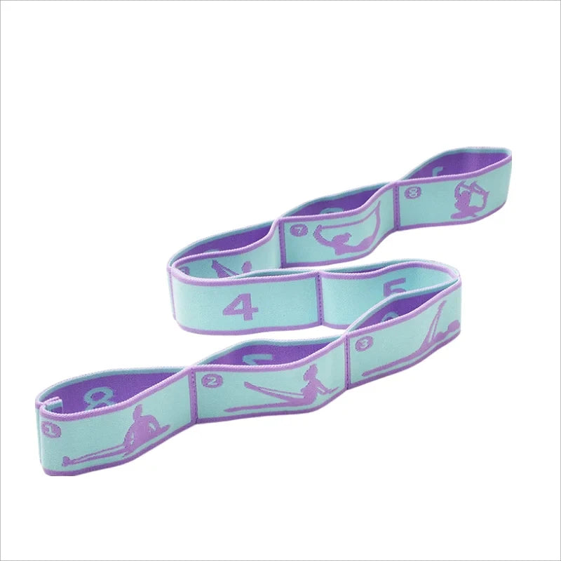 Elastic Yoga Resistance Band Pilates Dance Stretching Belt Fitness Sport Exercise Pull Strap Belt Beginner Multi-Functional Band
