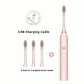 Electric Ultrasonic Toothbrush Six Speed Mode Home Soft Hair USB Charging Waterproof Adult Tooth Cleaner Automatic Couple Set