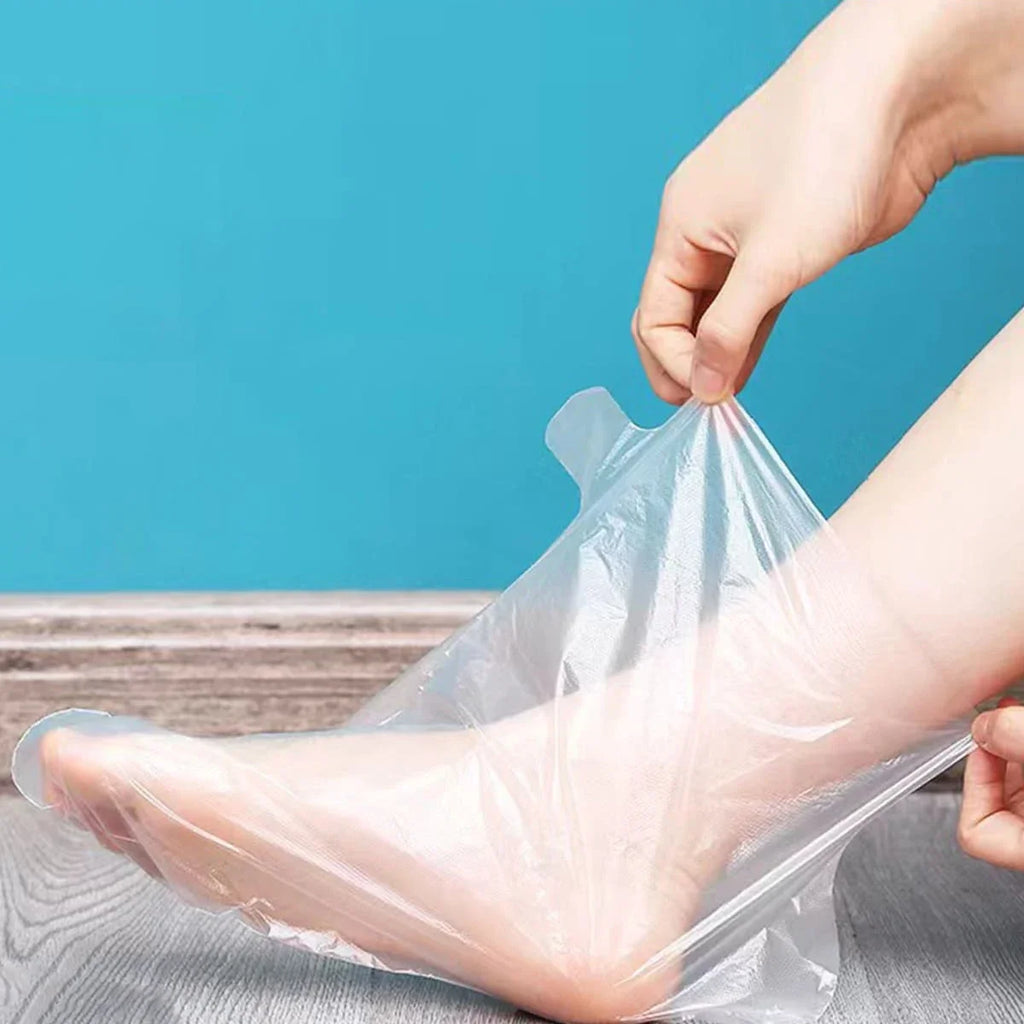 100 Pcs,Disposable Foot Mask Cover,Transparent Foot Mask,Waterproof Foot Mask Cover