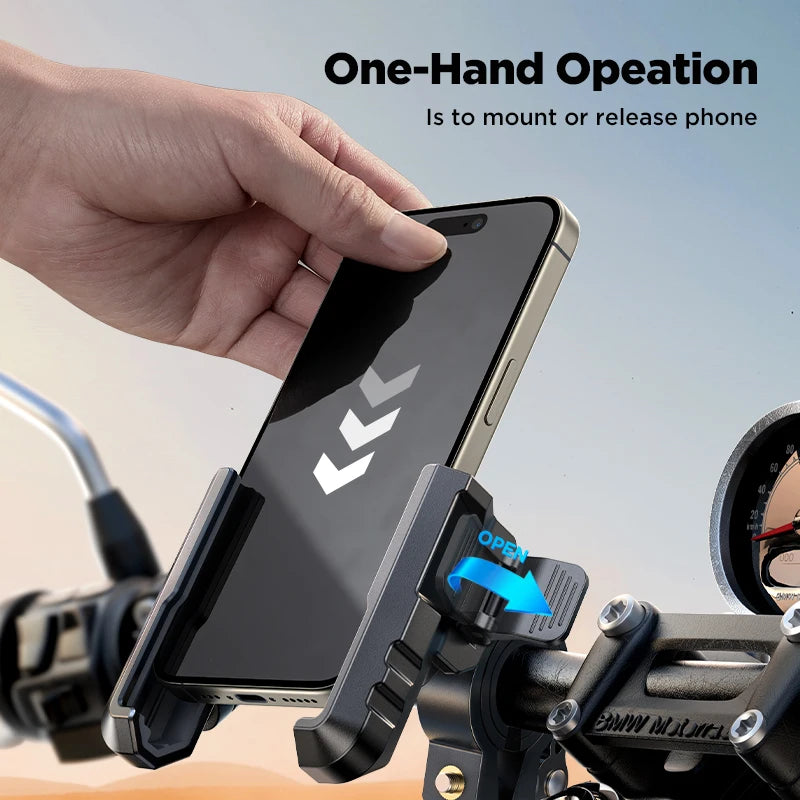 Joyroom Bike Phone Mount Holder Motorcycle Phone Mount for Electric Scooter, Mountain, Dirt Bike 360° Rotate For 4.7-7.0” Phones
