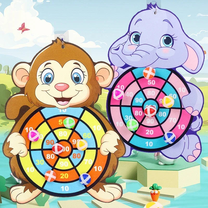 Educational Games Dart Board Kids Toy Stickey Ball Dart Indoor Sports Child Montessori Games for Children Gifts baby toys