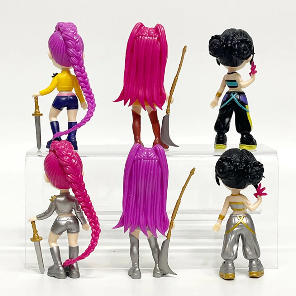 Hot Anime Figure K-pop Demon Hunters with Box Kawaii Boys Girls Gifts For Kids Fans Halloween Christmas Figure Decorative Gifts
