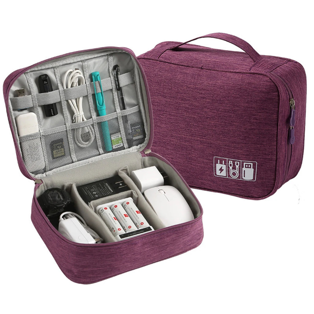 Travel Electronic Digital Storage Bag, Multifunctional High-capacity Earphones, Data Cable Protective Case, Dust Bag Travel Elec