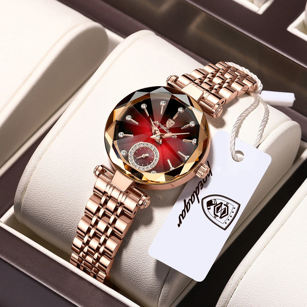 POEDAGAR Luxury Ladies Wristwatch Waterproof Stainless Steel Quartz Elegant Watches For Woman Simple Casual Dress Women's Watch