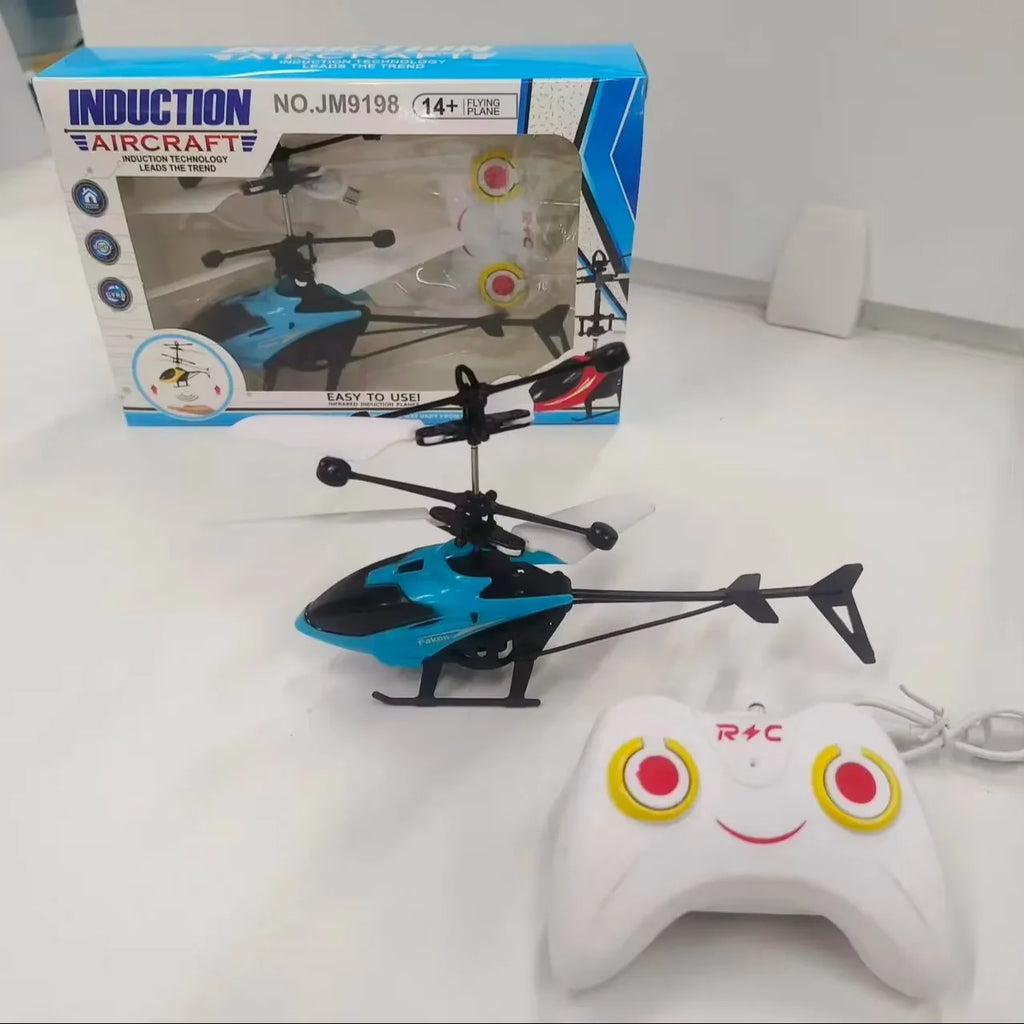 Rechargeable Mini RC Drone Remote Safe Fall-resistant RC Helicopters Drone ChildrenToys(No remote control battery)