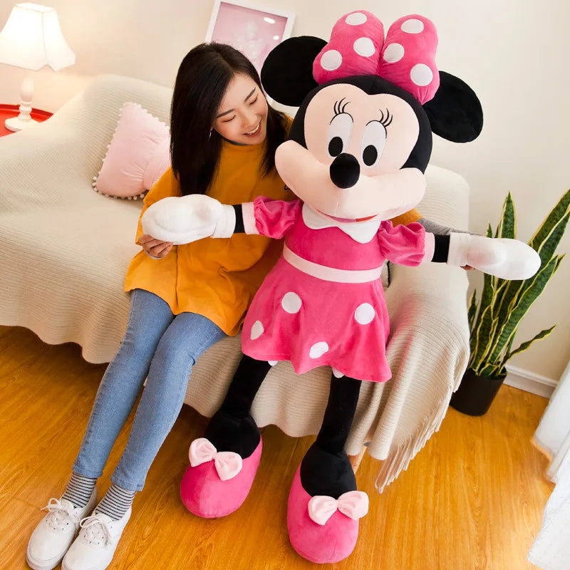 Disney 35/50cm Mickey Mouse Plush Toys Kawaii Anime Mickey Minnie Stuffed Plushies Models Decoration Doll for Kids Birthday Gift