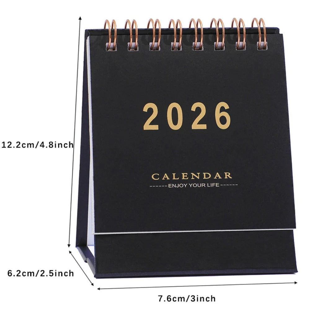 2026 Mini Morandi Color Calendar Small Desk Calendar Memo Calendar Planner Desktop Decoration & Office Stationery Supplies