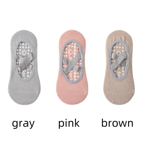 Pilates Yoga Socks Non-Slip Woman Socks Sports Fitness Silicone Breathable Summer Bandage Dance Ballet Solid Cycling Running