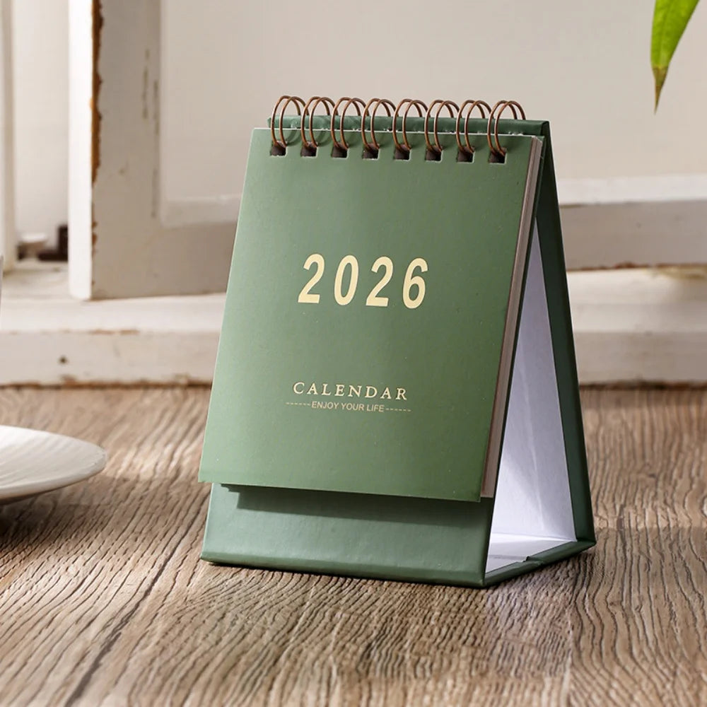 2026 Mini Morandi Color Calendar Small Desk Calendar Memo Calendar Planner Desktop Decoration & Office Stationery Supplies