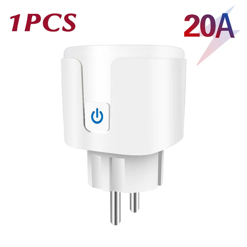 Tuya Smart Socket EU16A/20A Wifi Smart Plug With Power Monitoring Smart Life APP Remote Control Support Google Assistant Alexa