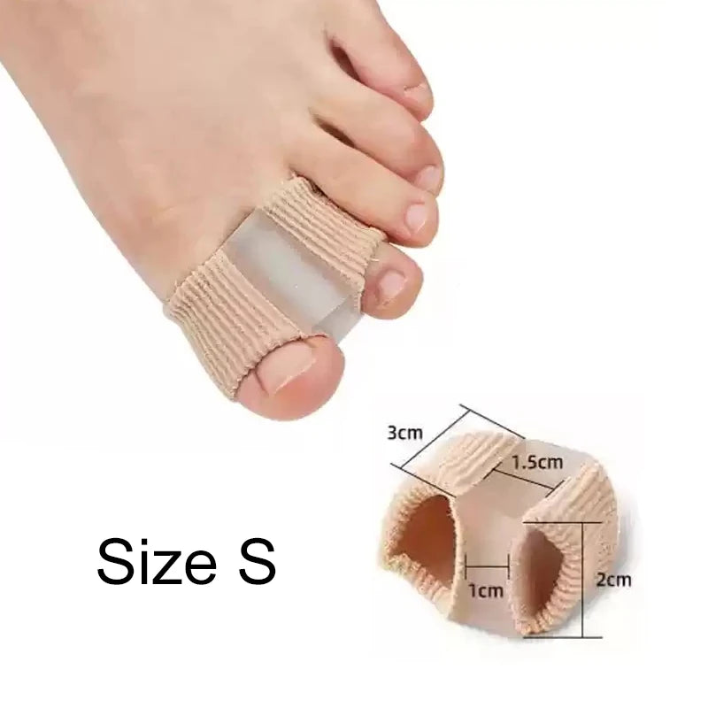 Gel Bunion Toe Separator W/Fabric Lining for Big Toe,Silicone Toe Spacers Breathable Toe Corrector Protector for Overlapping Toe