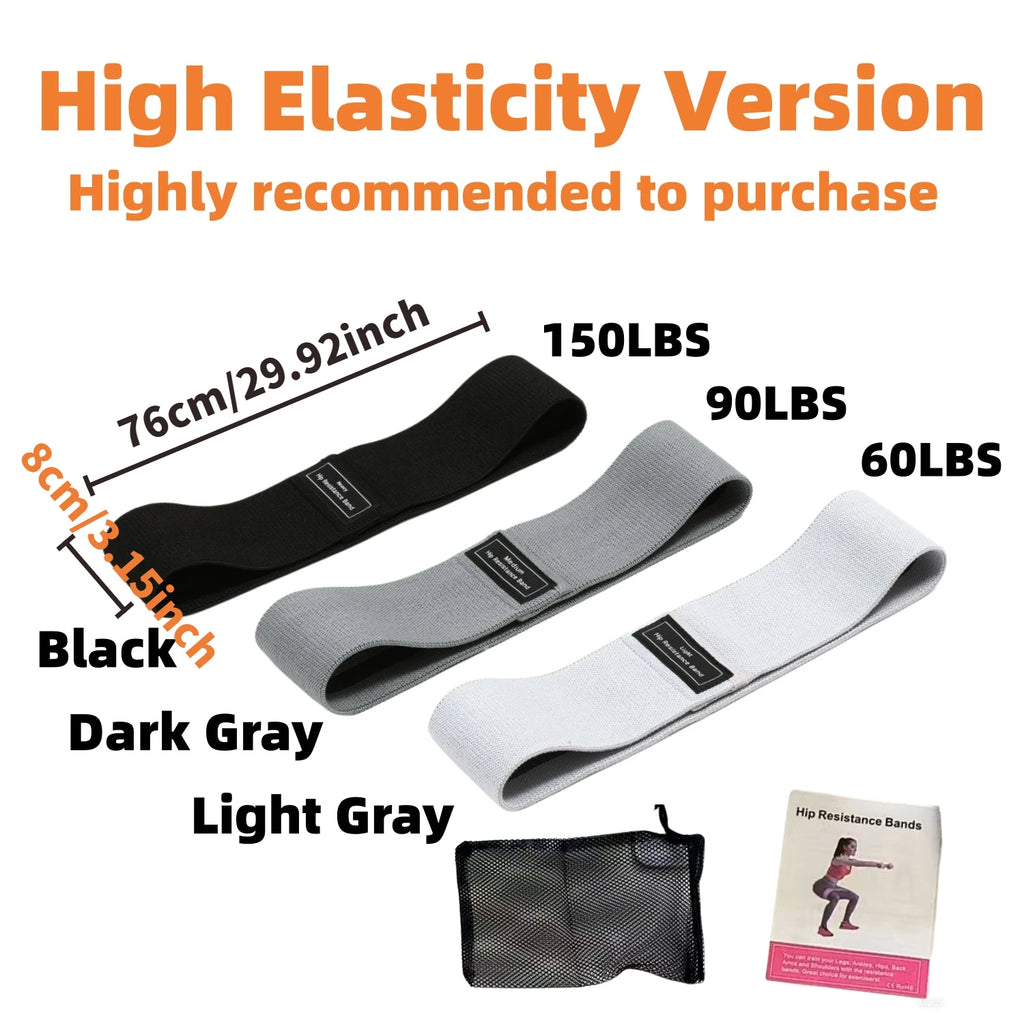 Basic Fabric Resistance Bands, Hip Glute Thigh Workout Loop Bands for Squats Yoga Gym Fitness
