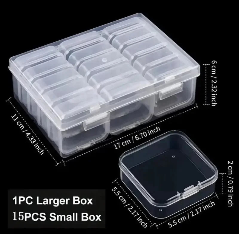 DIY Diamond Painting Embroidery Storage Box, Nail Art Jewelry Rhinestone Mosaic Storage Container, Multifunctional Storage Box