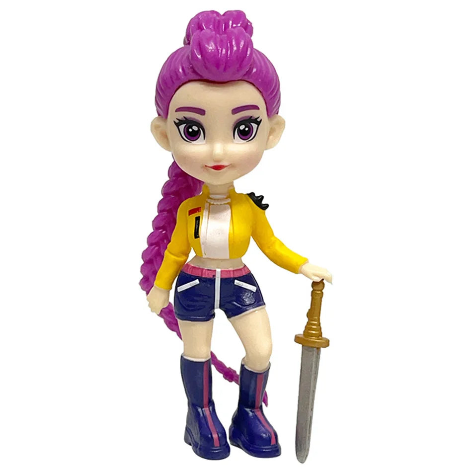 Hot Anime Figure K-pop Demon Hunters with Box Kawaii Boys Girls Gifts For Kids Fans Halloween Christmas Figure Decorative Gifts