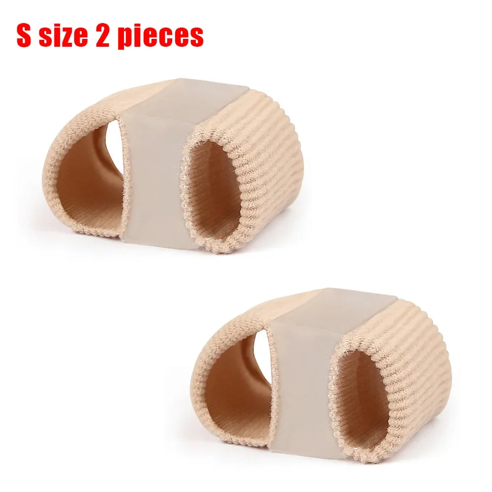 Gel Bunion Toe Separator W/Fabric Lining for Big Toe,Silicone Toe Spacers Breathable Toe Corrector Protector for Overlapping Toe