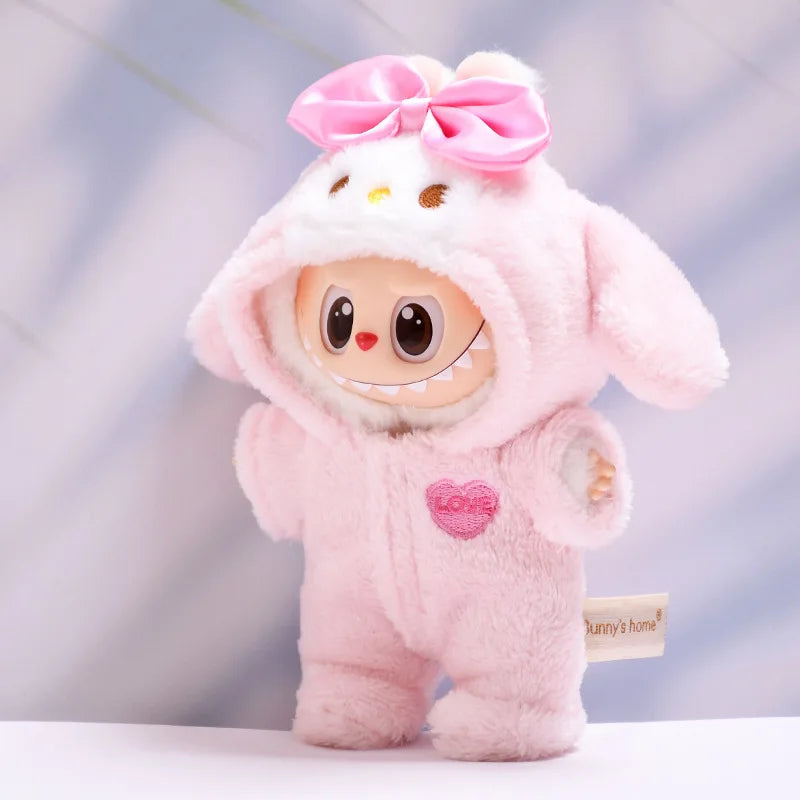 Mini Labubu 17cm Doll Fashion Outfit with Hat & Shoes for Labubu II Cultivate Sitting Party