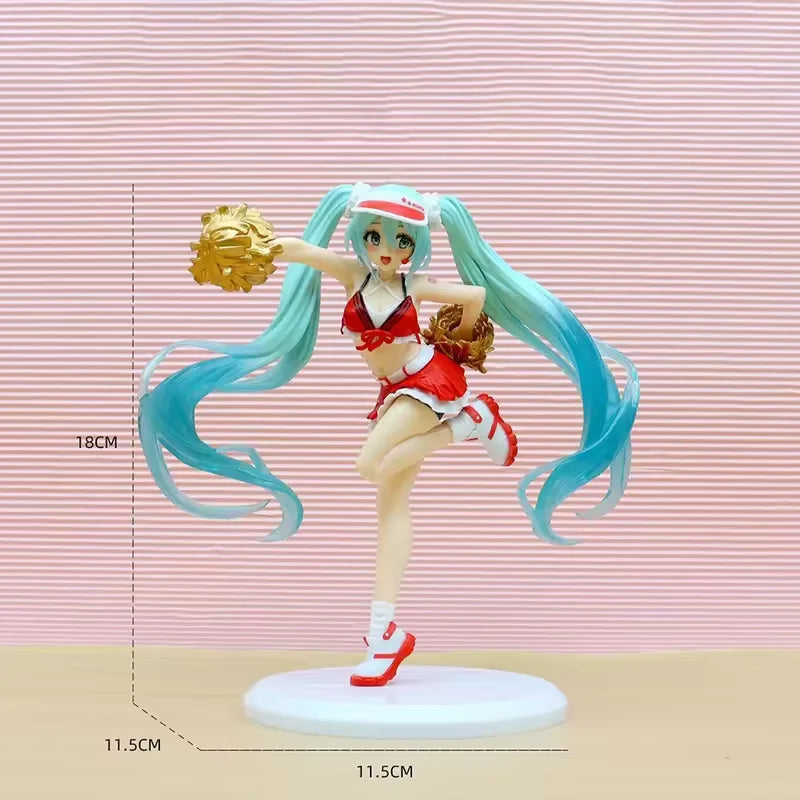 Hatsune Miku Desktop Cute Action Figure 11cm Neko T-Shirt Ver. Anime Figurine Kawaii Girl Model Toy Gift