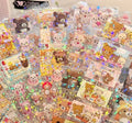 5Sheets Cartoon HelloKitty Rilakkuma Stickers Cartoon Anime Die-cutting Flashing Laser Sticker Decals DIY Handbooks Decoration