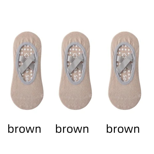 Pilates Yoga Socks Non-Slip Woman Socks Sports Fitness Silicone Breathable Summer Bandage Dance Ballet Solid Cycling Running