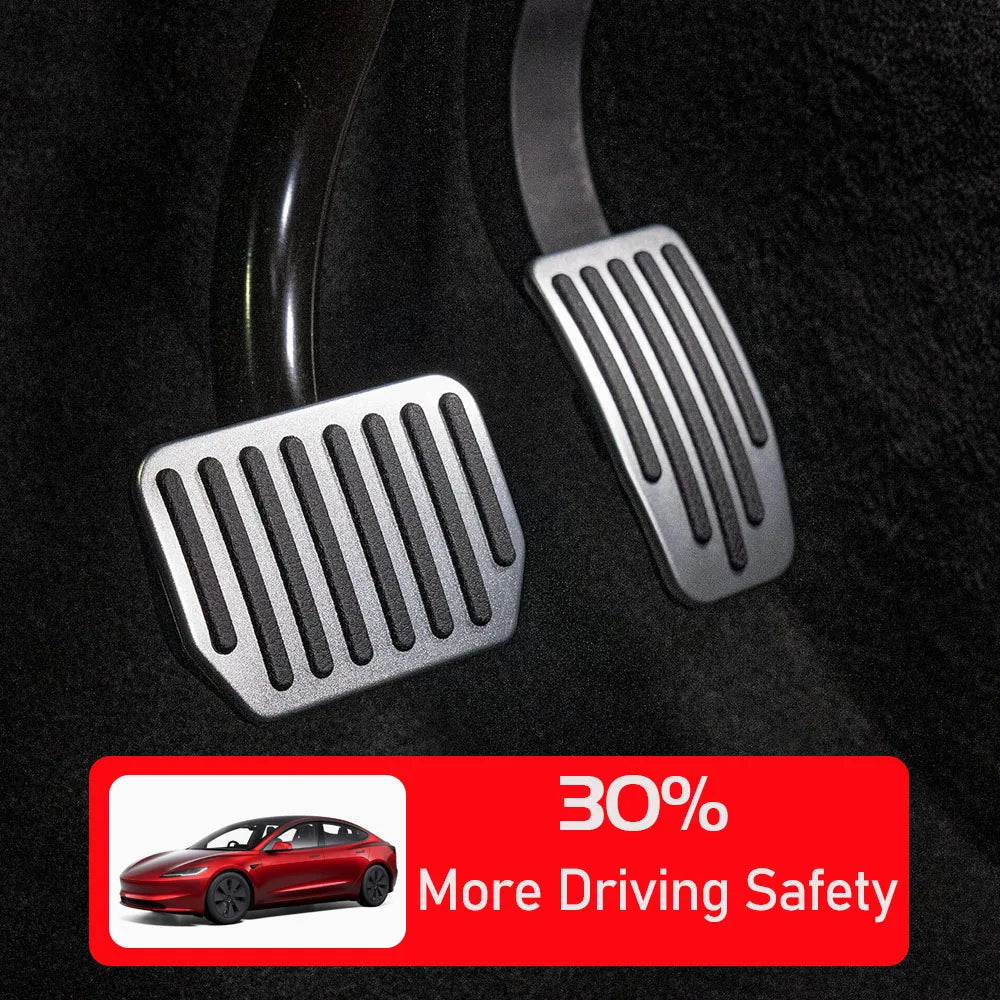 Aluminum Alloy Accelerator Gas Fuel Brake Rest Pads Mat For Tesla Model 3 Y Juniper 2025 2024 Foot Pedals Cover Car Accesories