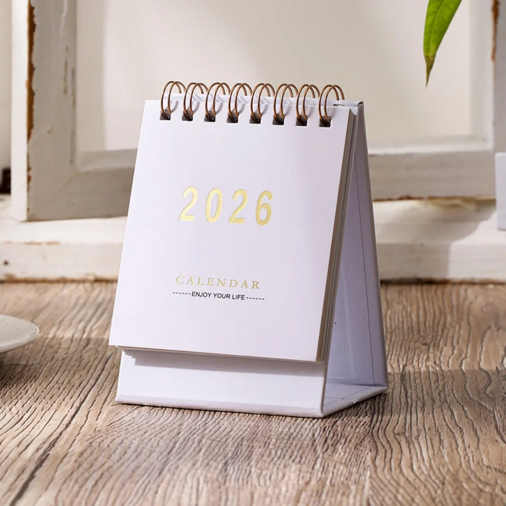 2026 Mini Morandi Color Calendar Small Desk Calendar Memo Calendar Planner Desktop Decoration & Office Stationery Supplies