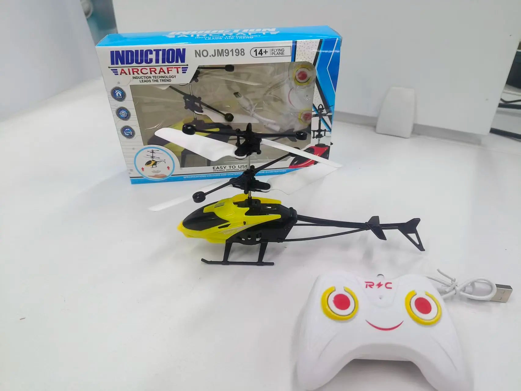 Rechargeable Mini RC Drone Remote Safe Fall-resistant RC Helicopters Drone ChildrenToys(No remote control battery)