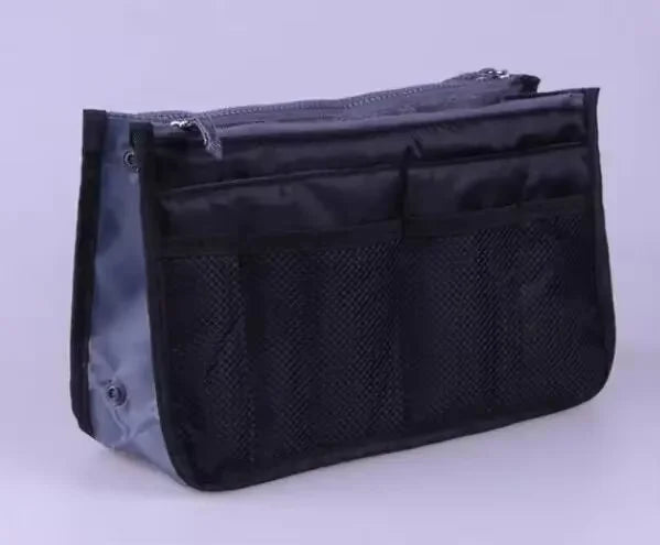 HOMEFISH Multi Functional Large Capacity Makeup Bag Portable Double Zipper Toiletries Travel Storage Bag Mommy Bag Multi Pocket