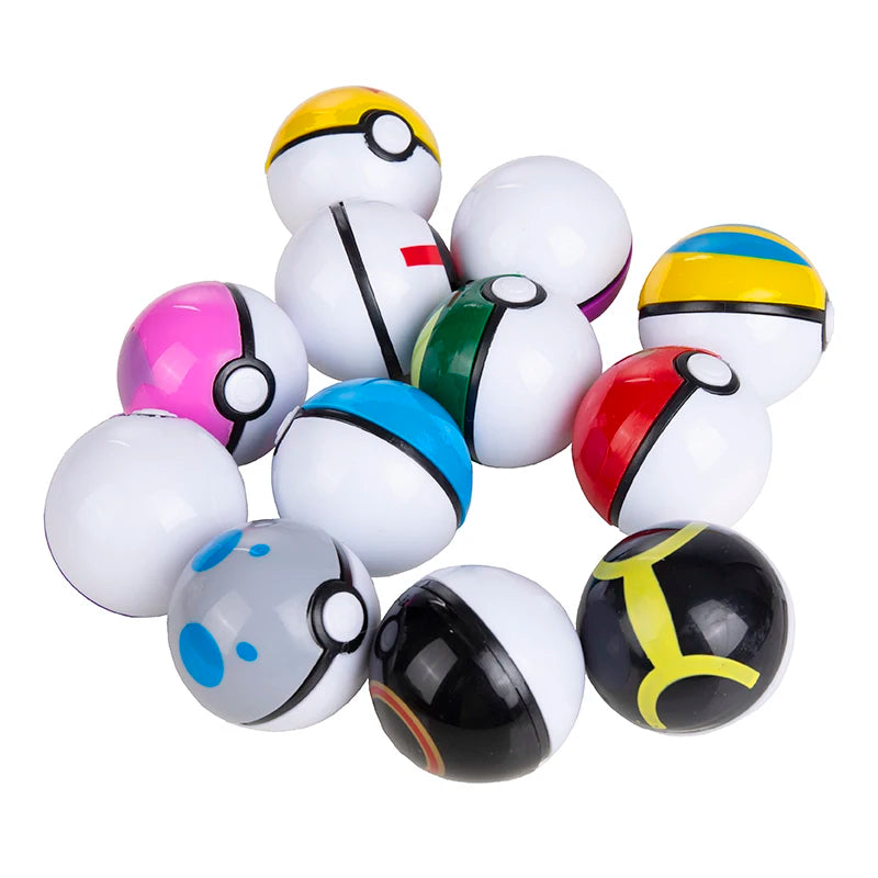 12Pcs/Set Pokemon OPP Bagged Pokeball Pikachu Action Figure Game Pocket Monster Genie Ball Model Anime Dolls Toy Children Gifts