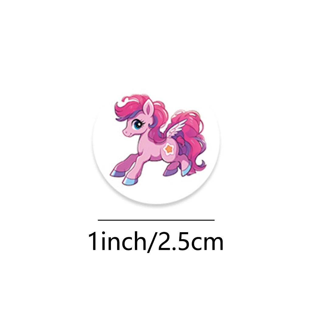 100-500pcs Cute Cartoon Unicorn Sticker Childrens Reward Gift Label Decoration Teacher Encouragement Student Stationery Sticker