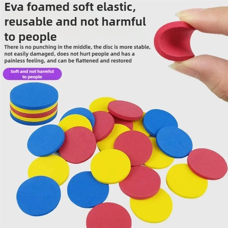 Double Player EVA Flying Disc Gun, Parent-Child Interactive Shooter Toy with Soft Bullets for Kids Outdoor Indoor Safety Game