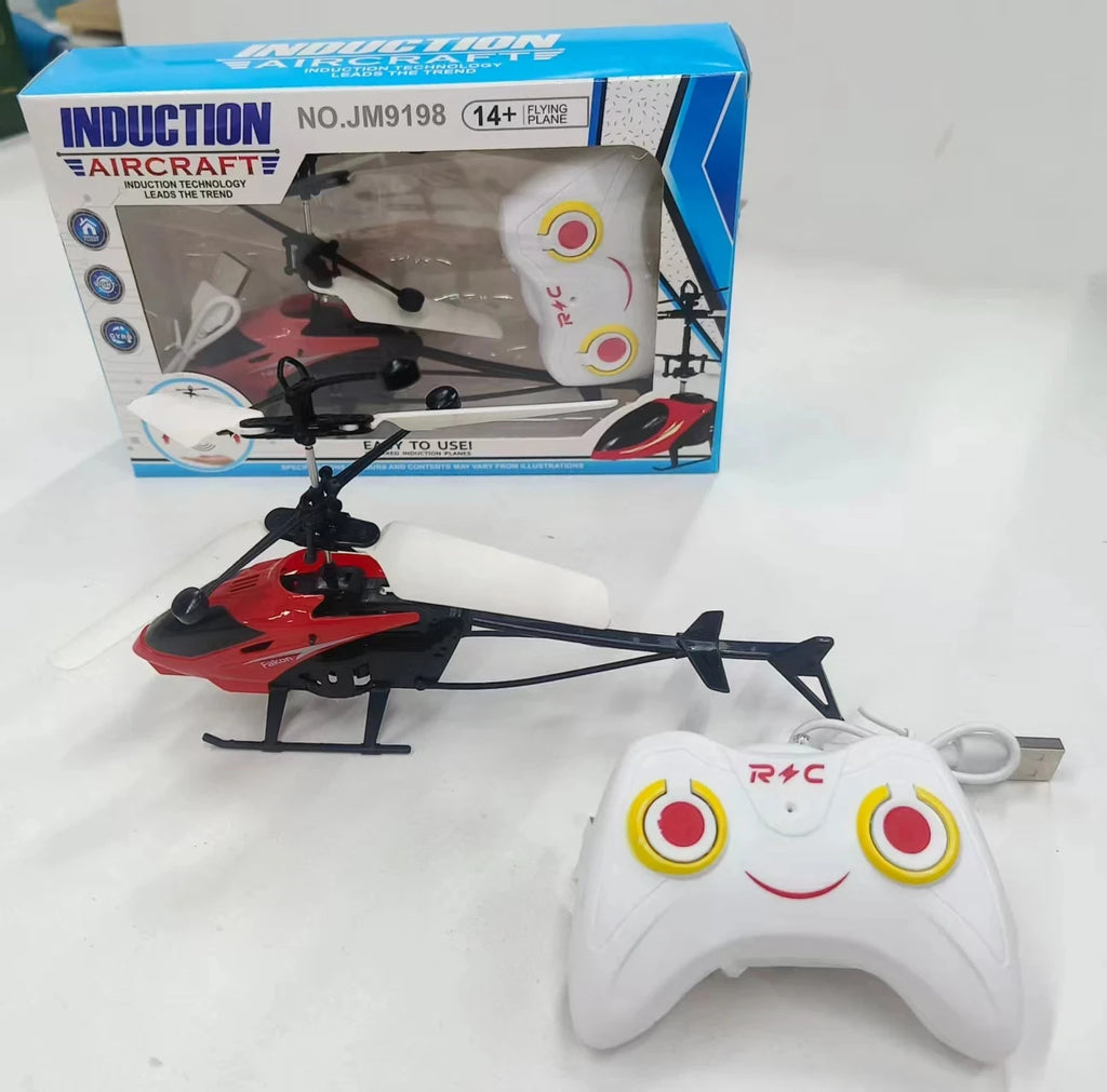 Rechargeable Mini RC Drone Remote Safe Fall-resistant RC Helicopters Drone ChildrenToys(No remote control battery)