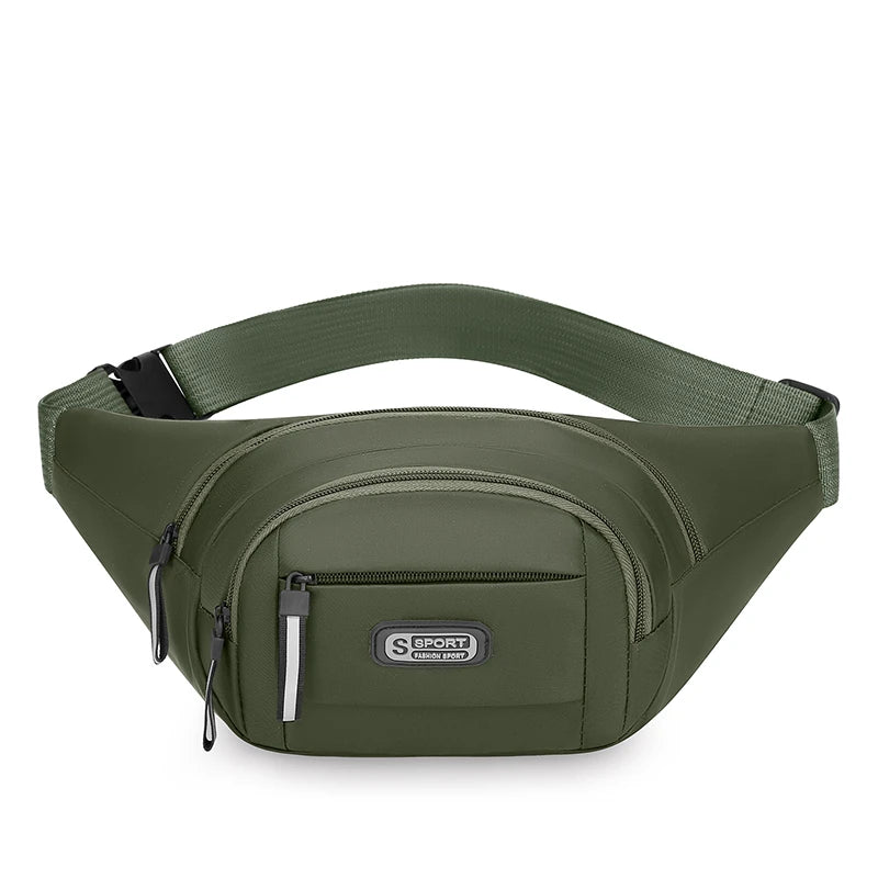 Men's Large Capacity Fitness Waist Pack Portable Anti Theft Ultra Thin Small Chest Bag Sports Outdoor Leisure Running Waist Bag