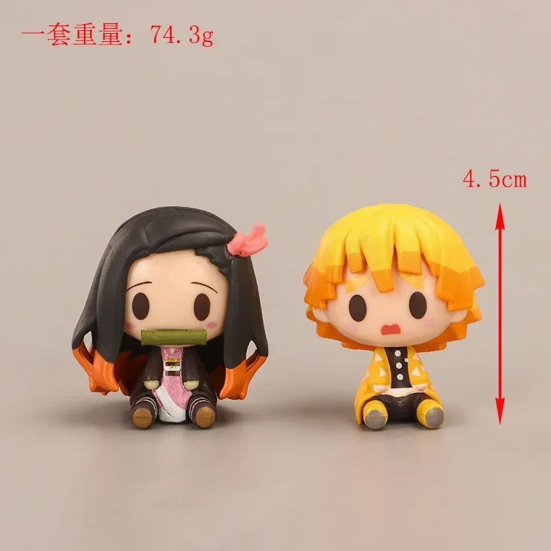 Demon Slayer Action Figure Kimetsu No Yaiba Kamado Tanjirou Nezuko Agatsuma Zenitsu Action Figure Anime Model Statue Toys Gifts