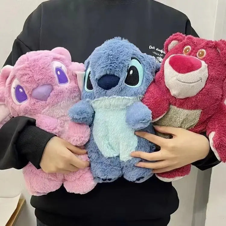 Anime Hobby Stitch Winter Extra Large Plush Hot Water Bottle Women's Home Water Filling Hand Warmer Gift for Girlfriend