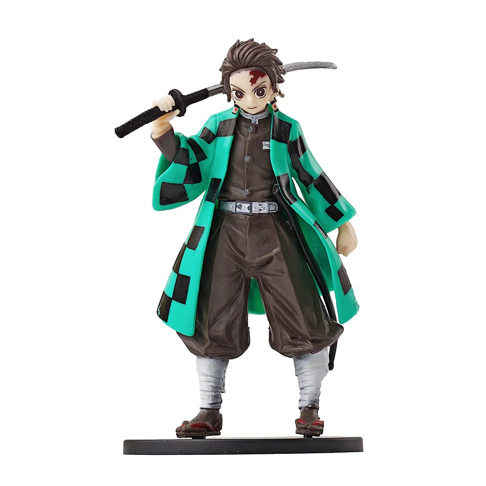 Anime Demon Slayer Kimetsu no Yaiba Figure Kamado Tanjirou Action Figure Agatsuma Zenitsu Nezuko Warrior PVC Model Toys