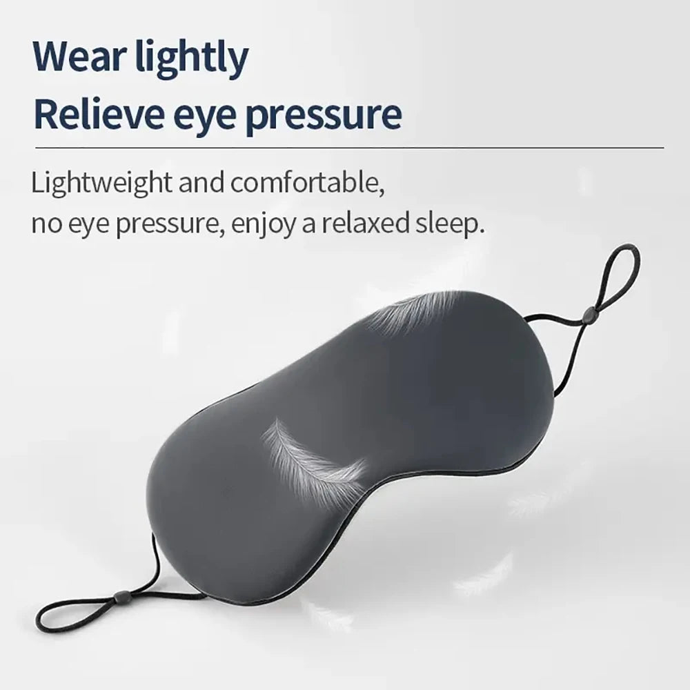 Dual Use Sleeping Mask Warm And Cold Ice Silk Adjustable Light Blocking Breathable Eye Cover Blindfold For Travel Night Sleep