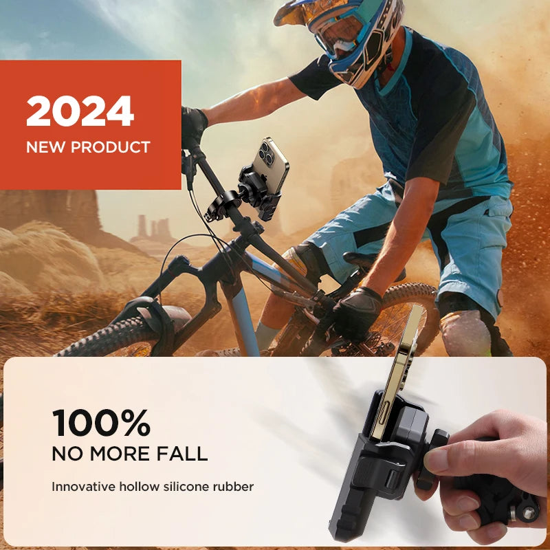 Joyroom Bike Phone Mount Holder Motorcycle Phone Mount for Electric Scooter, Mountain, Dirt Bike 360° Rotate For 4.7-7.0” Phones