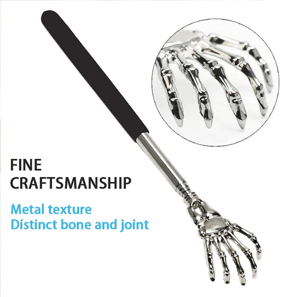 Stainless Steel Telescopic Back Scratcher Portable Extendable Scratcher Back Massager Tool Promote Blood Circulation Relax