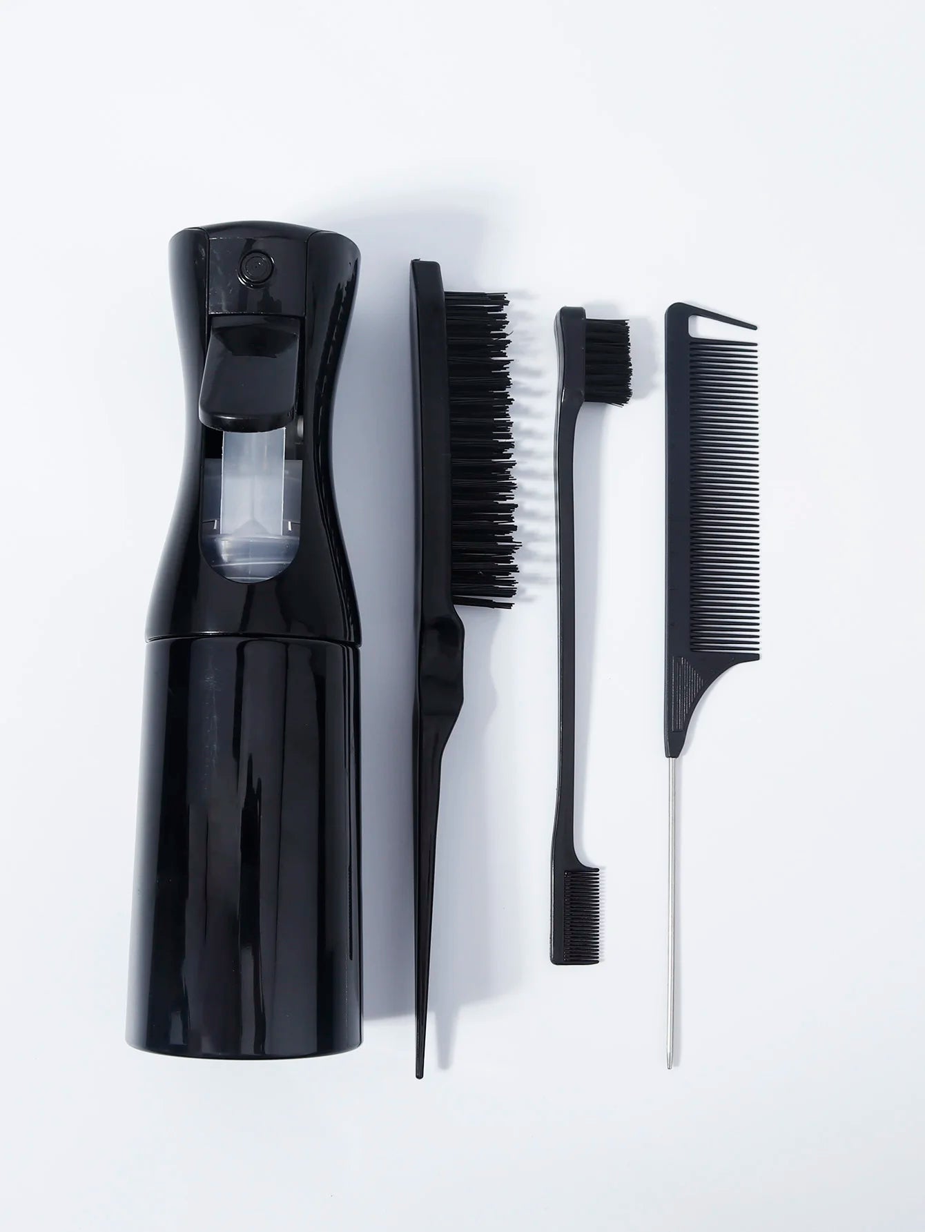 4pcs/Set Hairdressing Tools Set spray Bottle Rat Tail Comb Teasing Hair Brush Edge Control Hair comb For Combing Smoothing Hair