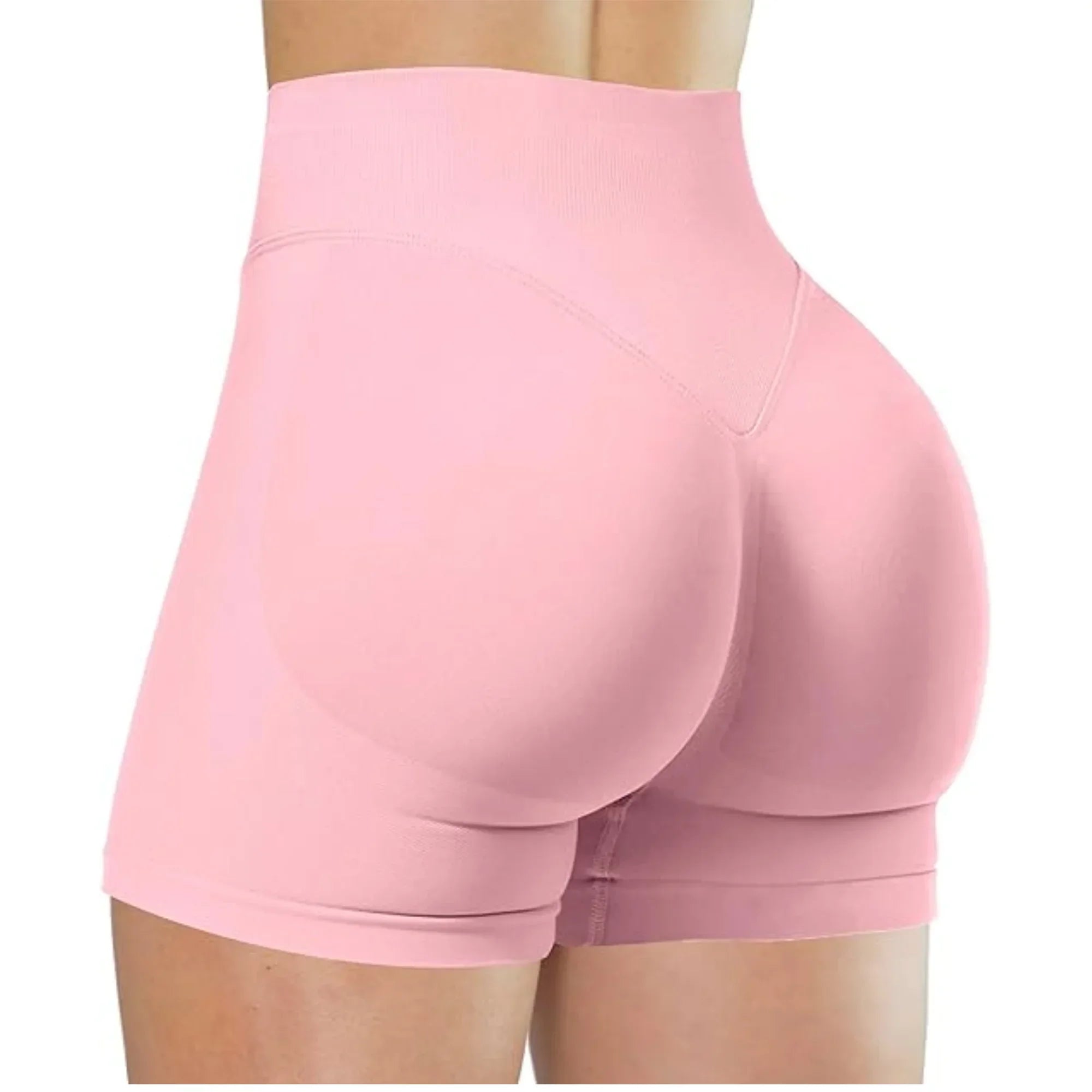 HISTELLO Sports Shorts 4.5" Women Yoga Shorts Seamless Low Waist Scrunch Bum Gym Leggings Workout Stretch Fitness Sports Shorts