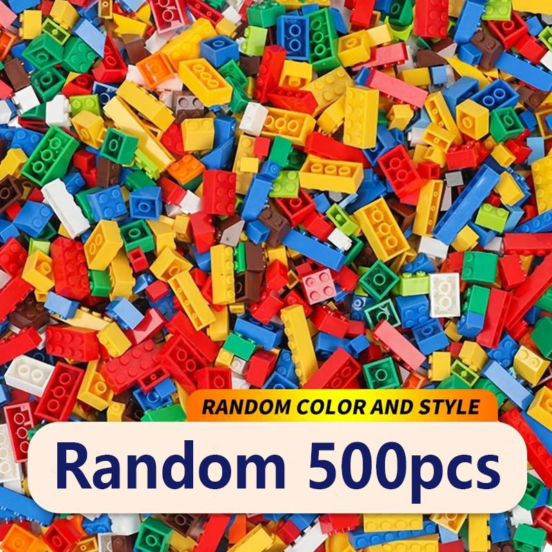 1000PCS Bulk Building Blocks Creative Educational Toys for Kids STEM Learning Bricks Construction  Free random color soleplate