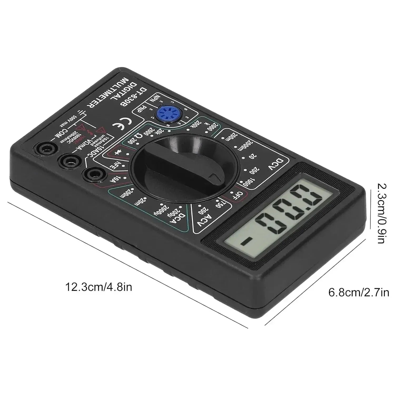 DT-830B Digital Multimeter Digital Voltmeter Ammeter Handheld Multimeter Black