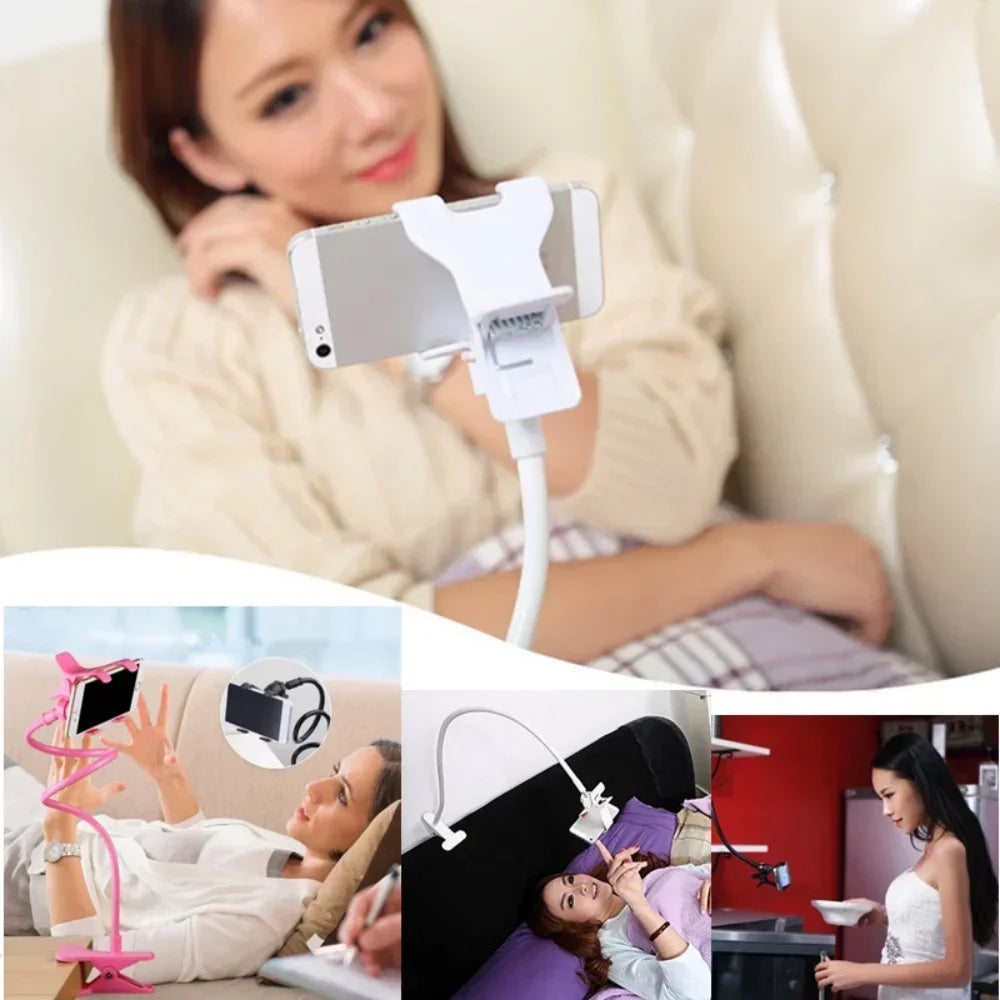 Adjustable Long Arm Phone Stand | Universal Bedside Desk Mount Holder | Fits for iPhone Samsung Xiaomi Huawei All Models
