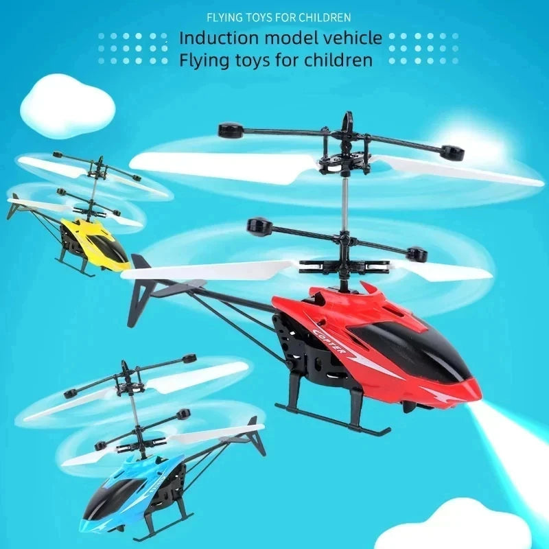 Rechargeable Mini RC Drone Remote Safe Fall-resistant RC Helicopters Drone ChildrenToys(No remote control battery)