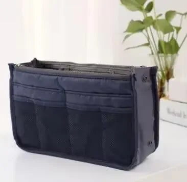 HOMEFISH Multi Functional Large Capacity Makeup Bag Portable Double Zipper Toiletries Travel Storage Bag Mommy Bag Multi Pocket
