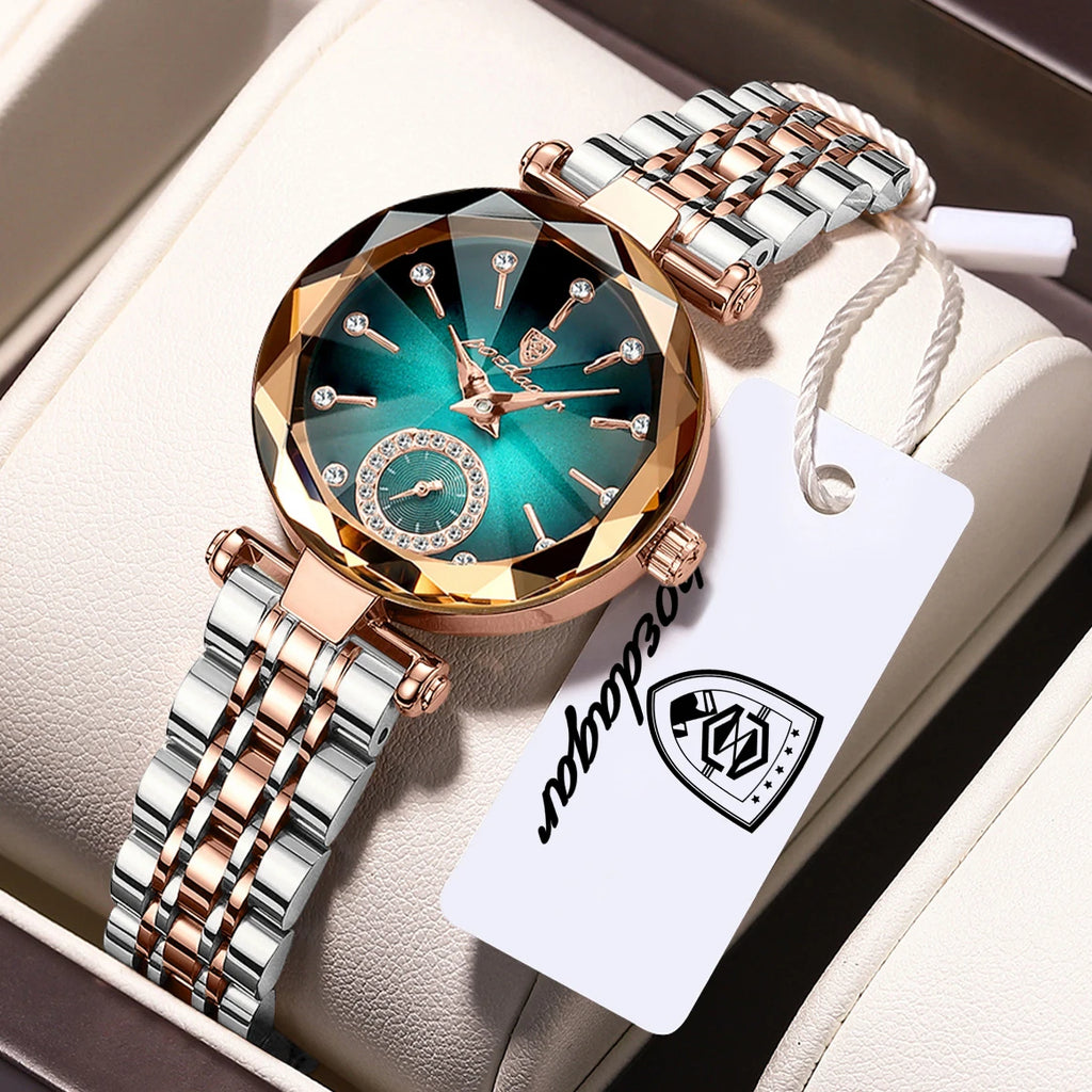 POEDAGAR Luxury Ladies Wristwatch Waterproof Stainless Steel Quartz Elegant Watches For Woman Simple Casual Dress Women's Watch
