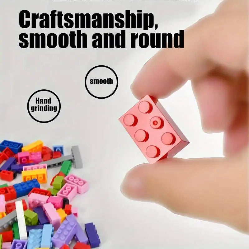1000PCS Bulk Building Blocks Creative Educational Toys for Kids STEM Learning Bricks Construction  Free random color soleplate