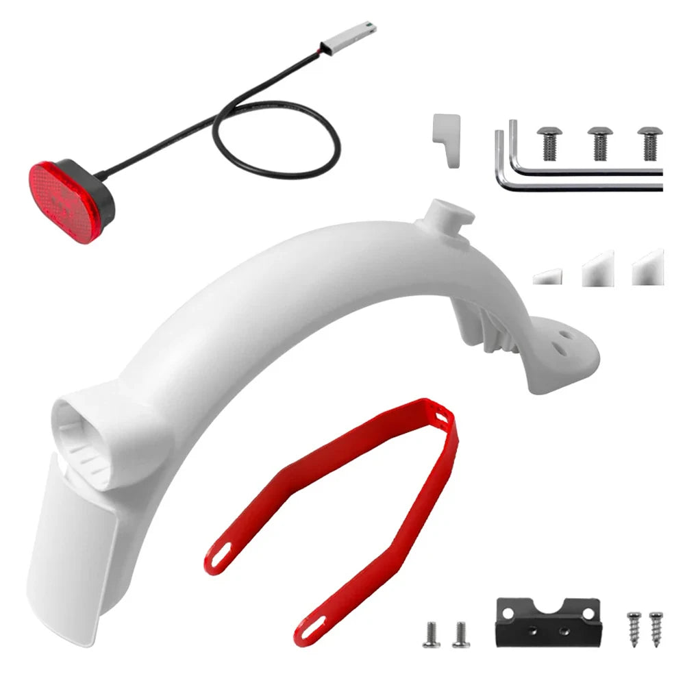 Upgraded Electric Scooter Rear Mudguard Fender Brake Taillight Parts for Xiaomi M365 Pro 2 1S  Replacement Accessories