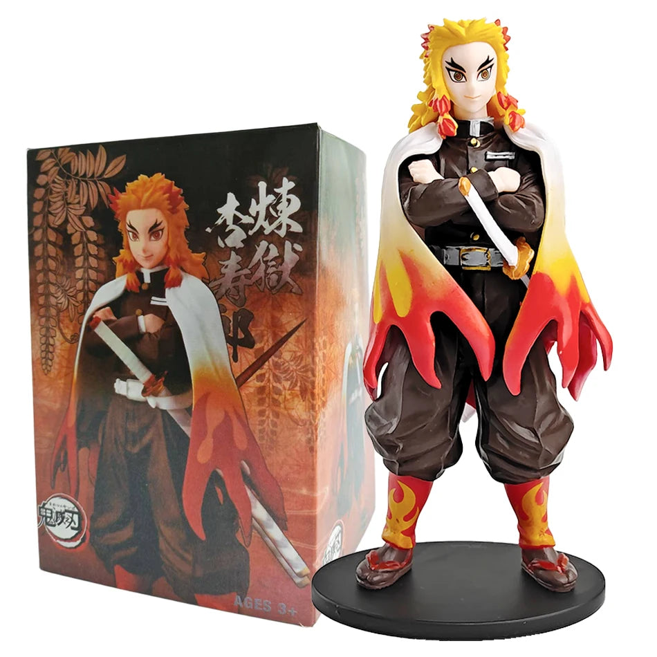 Demon Slayer Anime Action Figure - Kamado Tanjirou with Agatsuma Zenitsu And Nezuko PVC Model Toys Kimetsu No Yaiba Warriors